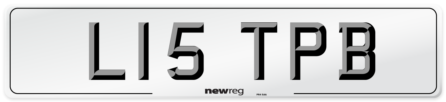 L15 TPB Number Plate from New Reg